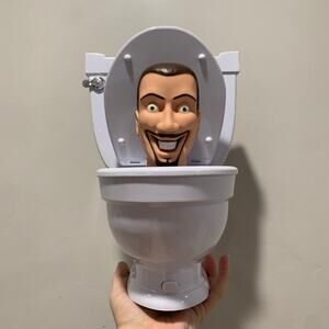 Skibidi Toilet Collector Figure 12”x8” Flushing Sound Pop Up Head + Plunger Man